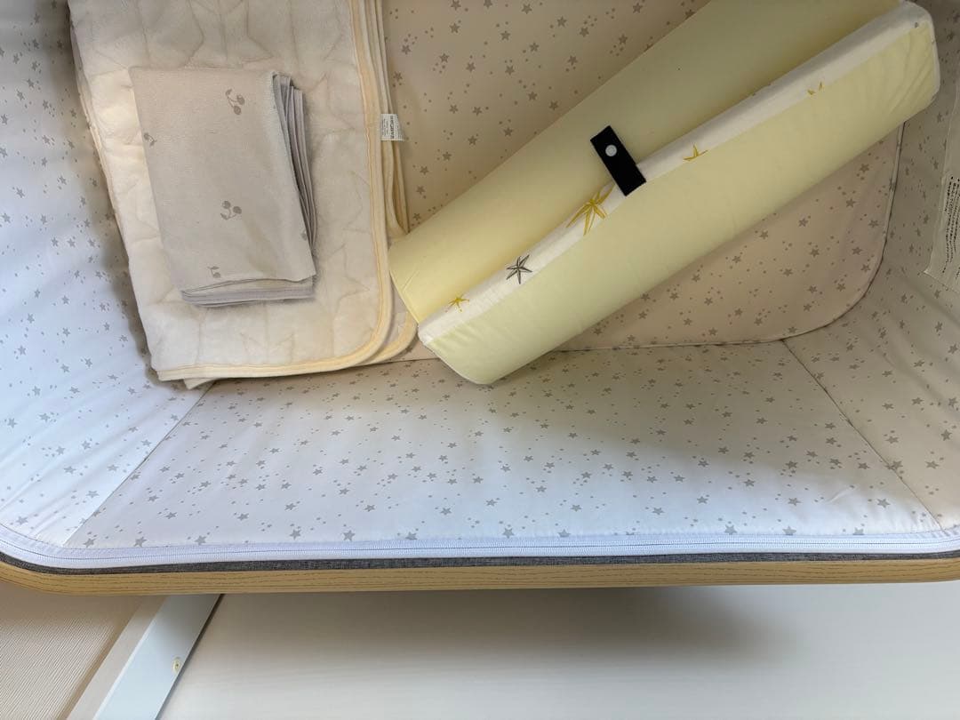 HZDMJ ベビーベッド 折りたたみ　グレー