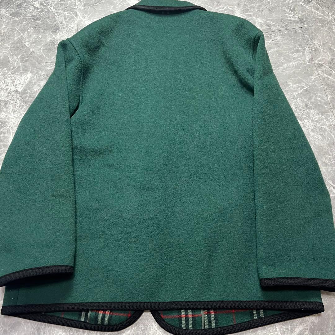 バーバリー♡カシミヤ　ダブルフェイス　コート　金ボタン　ノバチェック グリーン