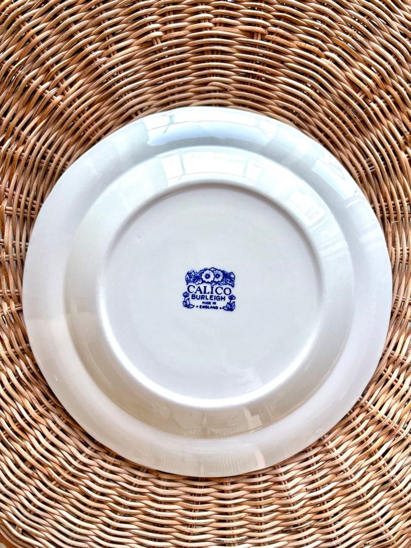 BURLEIGH バーレイ ブルーキャリコ プレートL 2枚セット