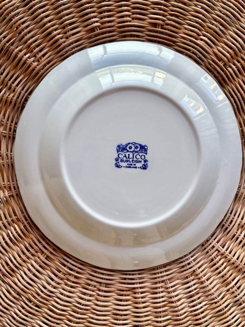 BURLEIGH バーレイ ブルーキャリコ プレートL 2枚セット