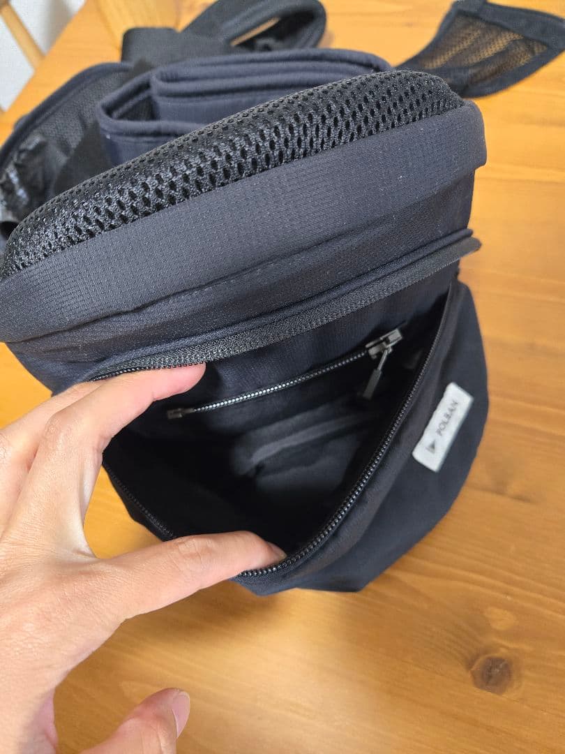 ポルバン アドバンス シングルショルダー式 ヒップシート 抱っこ紐 ブラック