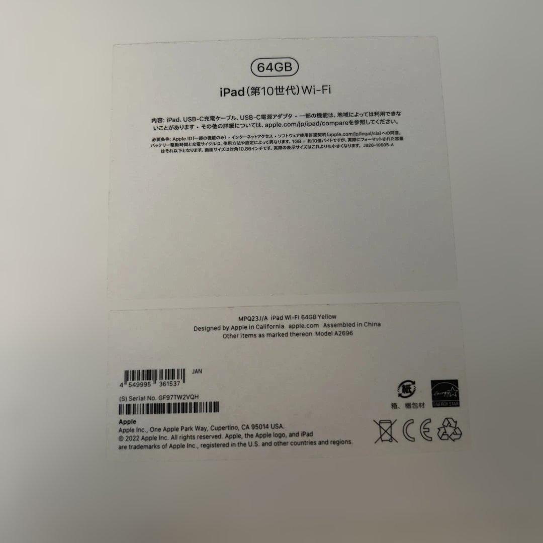 Apple iPad 第10世代 10.2インチ 本体