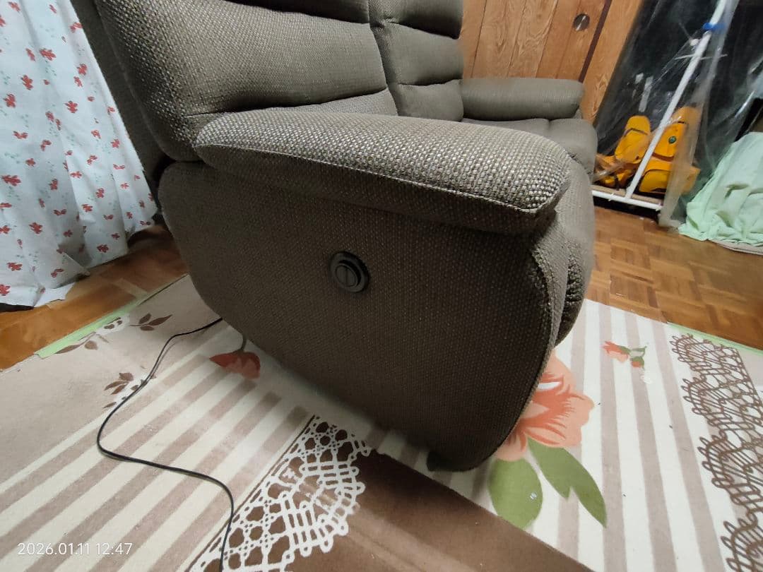 電動リクライニングソファ 2人掛け ブラウンNITORI　ソファー　直接取引希望