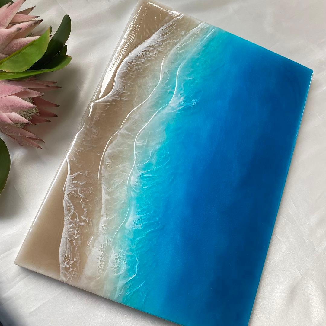 レジンアート　海アート　オーシャンアート　インテリアパネル