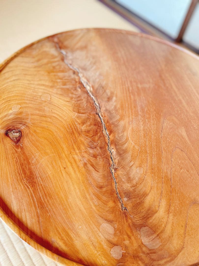 ちゃぶ台 天然木 円形 座卓 一枚板 和モダン お値下げ