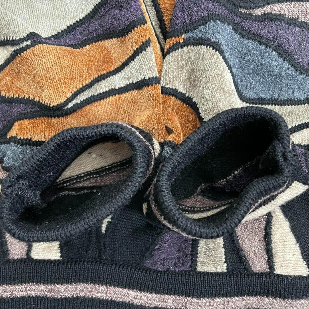 【個性派古着】レトロ CORSINI ITALIA 3Dニット L クージー風