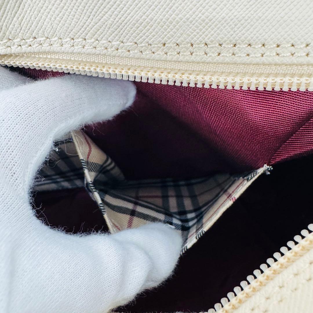 ✨BURBERRY✨バーバリー✨サファイアーノ✨レザー✨ベージュ✨ハンドバッグ✨