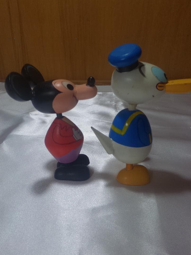 超レア ビンテージ ディズニー　ドナルドダック 漫画こけし　ミッキー　フィギュア