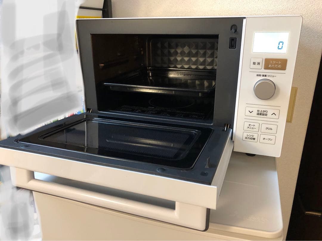 【美品】24年製 オーブンレンジ YAMAZEN NERP-F0181TV(w)