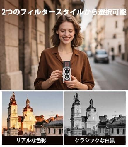 CHUZHAO ミニレトロカメラ: 1080Pミニレトロデジタルトイカメラ1.p