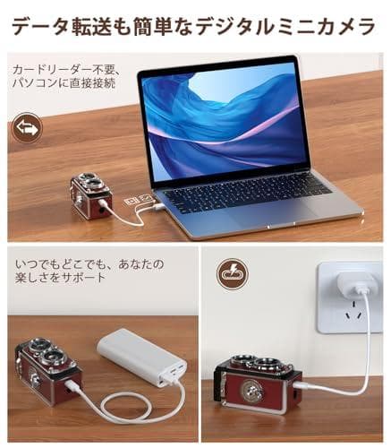 CHUZHAO ミニレトロカメラ: 1080Pミニレトロデジタルトイカメラ1.p