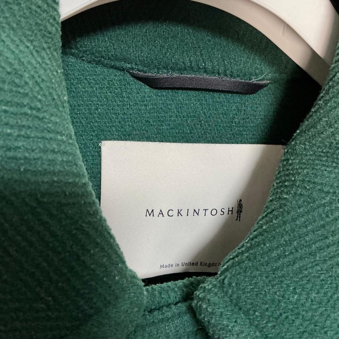 【美品】マッキントッシュ　ダッフルコート　ヘリンボーン　グリーン　英国製　38