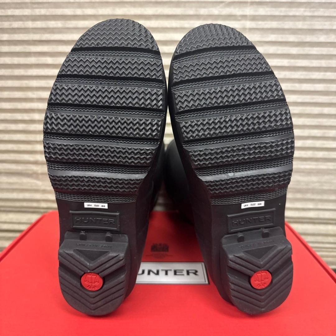 ☆未使用　HUNTER　レインブーツ　ショート バック アジャスタブル　23㎝