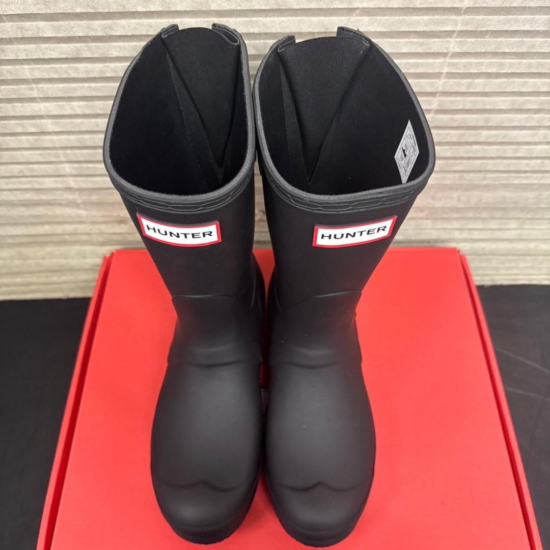 ☆未使用　HUNTER　レインブーツ　ショート バック アジャスタブル　23㎝