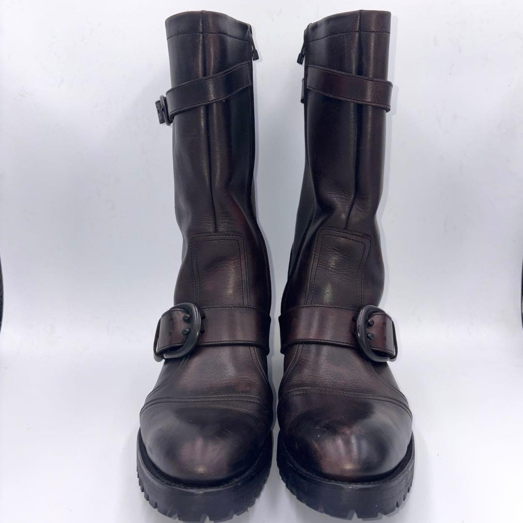 5351 POURLES HOMMES エンジニアブーツ【42】ブラウン Y2K