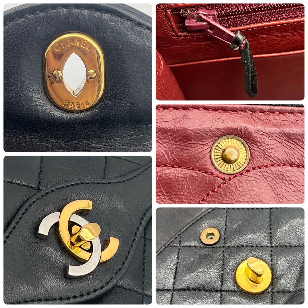 美品‼️ カードあり　シャネル パリ限定 ダブルフラップ チェーンショルダーバッグ