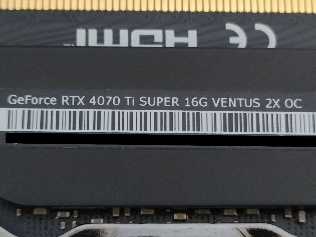 す*こ様 MSI RTX4070Ti-Super 16GB VENTUS 2X