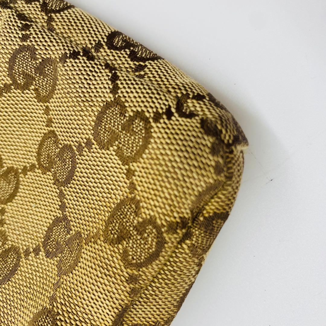 美品✨グッチ ボディバッグ GG キャンバス シェリーライン ブラウン