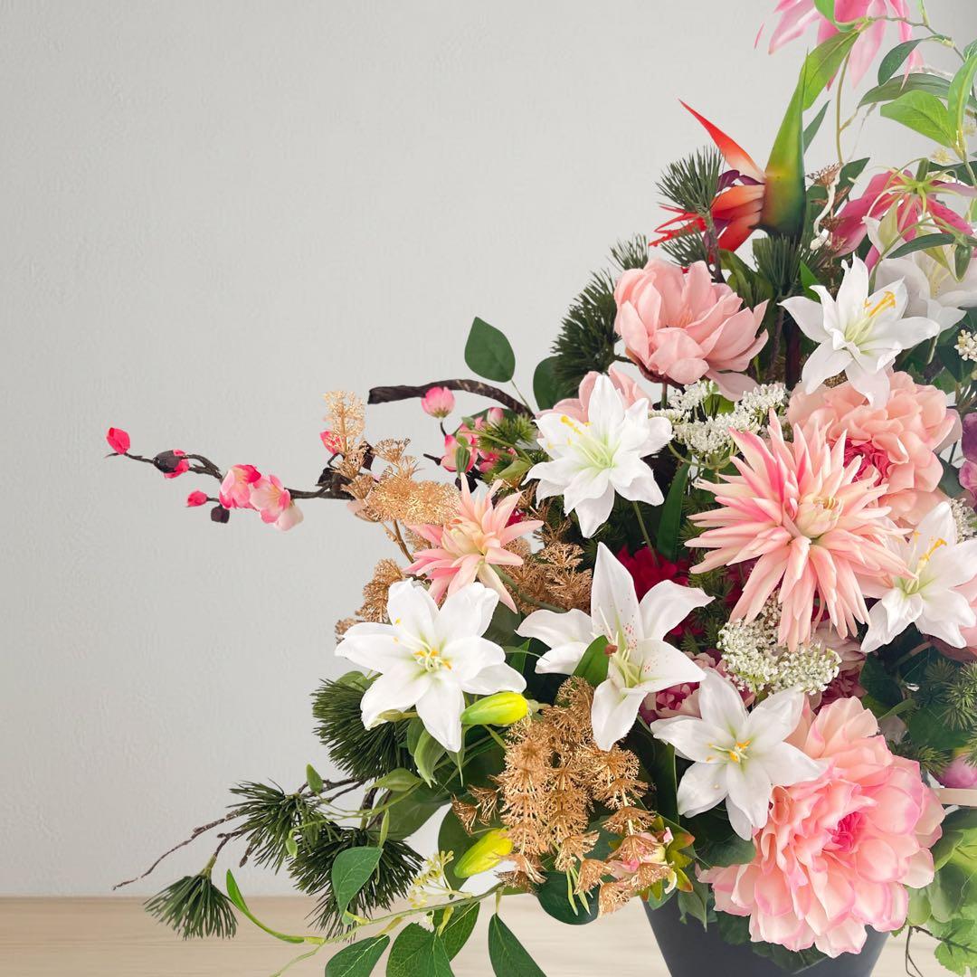 【特大 和モダンアレンジメント】光触媒加工／正月飾り 開店祝い・エントランス装飾