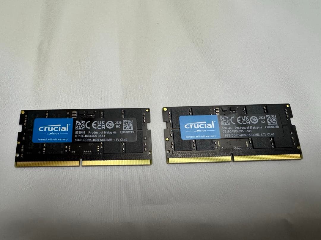 メモリー Crucial RAM 32GB(2x16GB) DDR5 4800MHz