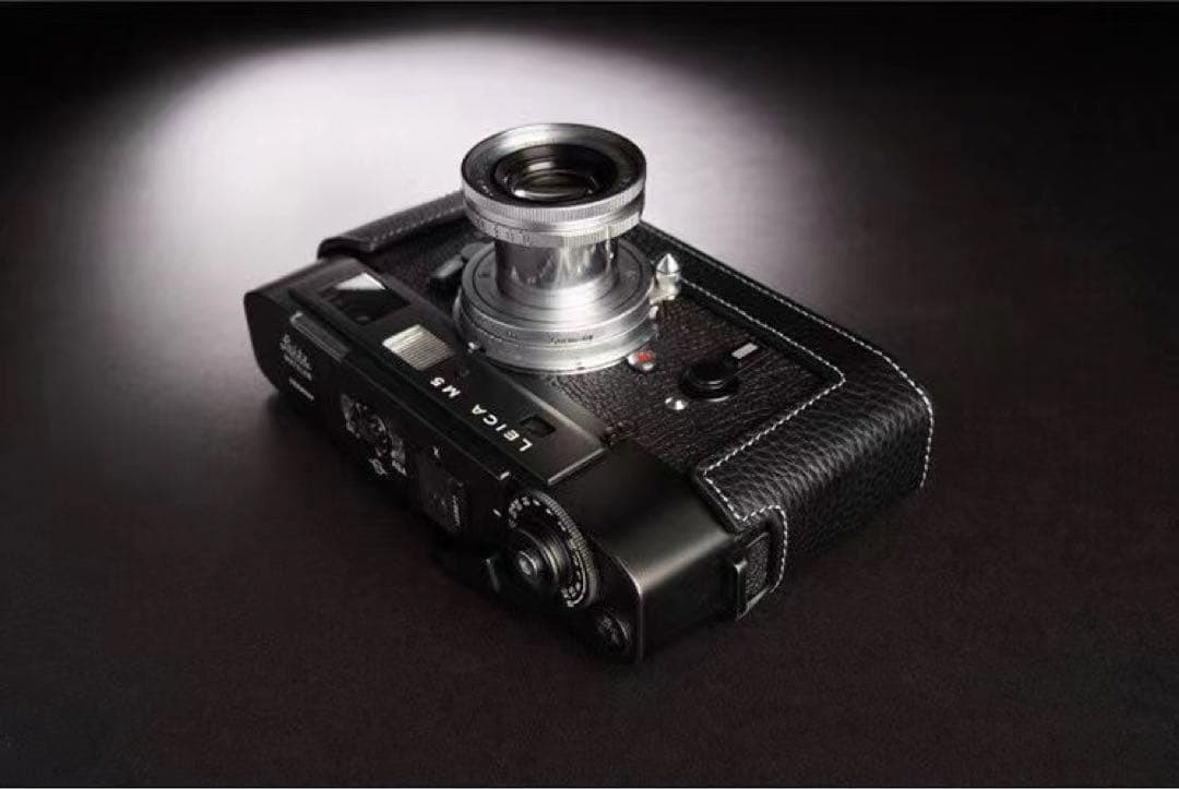 新品 本革カメラケース LEICA ライカ M5用 ブラック