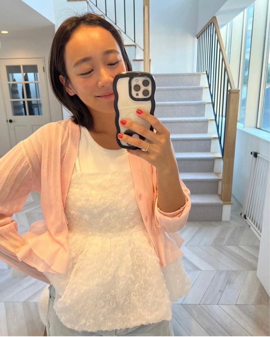 【美品】rosymonster オーガンジートップス　ホワイト