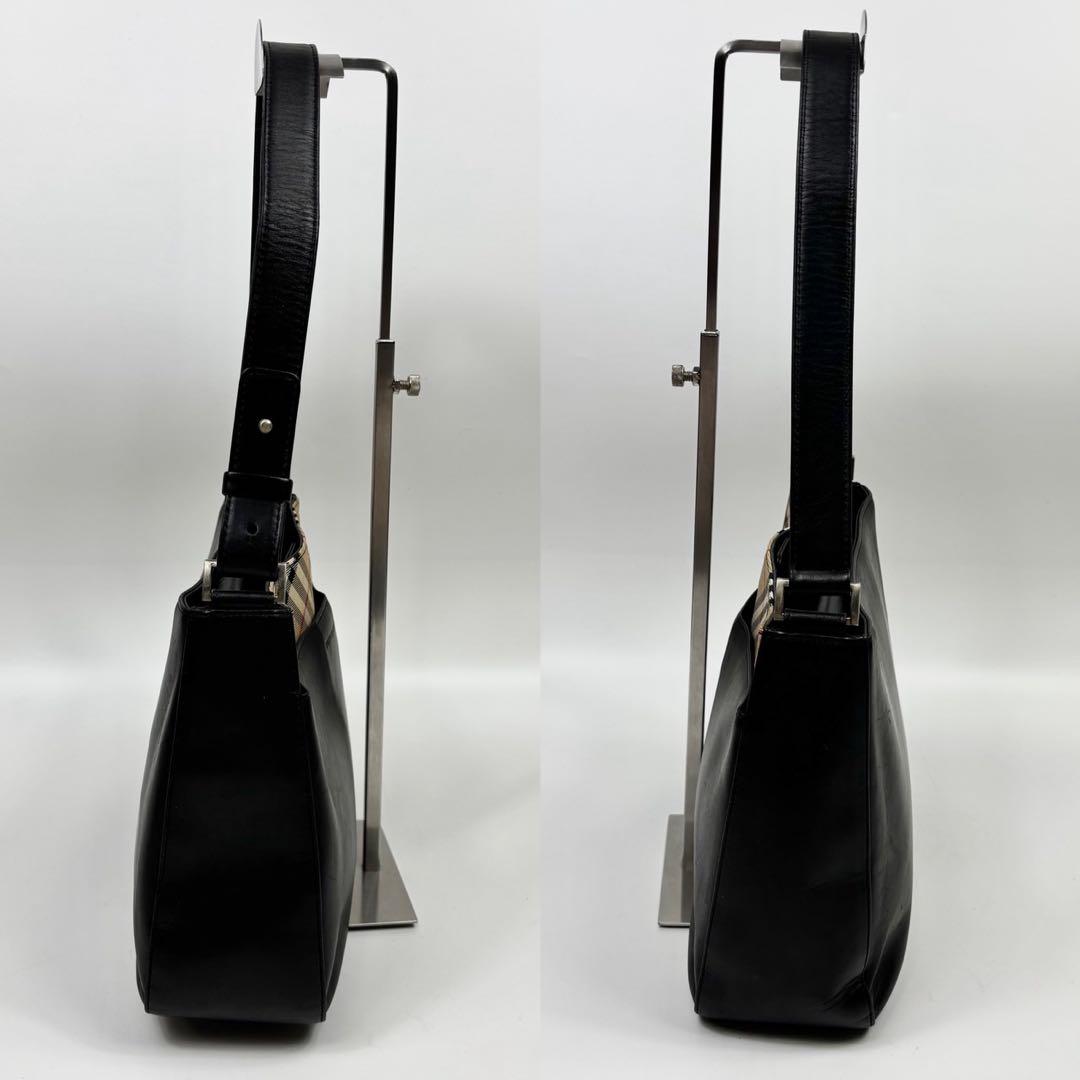 専用バーバリー ワンショルダーバッグ ノバチェック 肩掛け レザー フォーマル