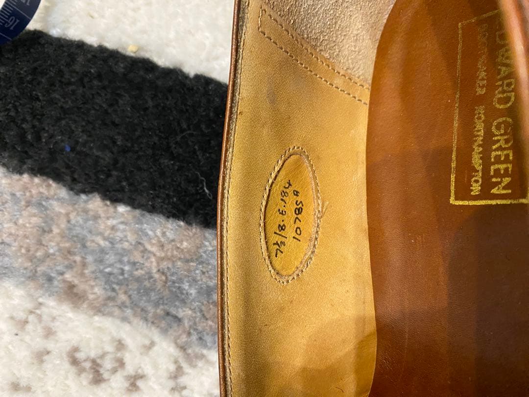 ★美品旧 エドワードグリーン バタフライ ローファー 7.5ブラウン