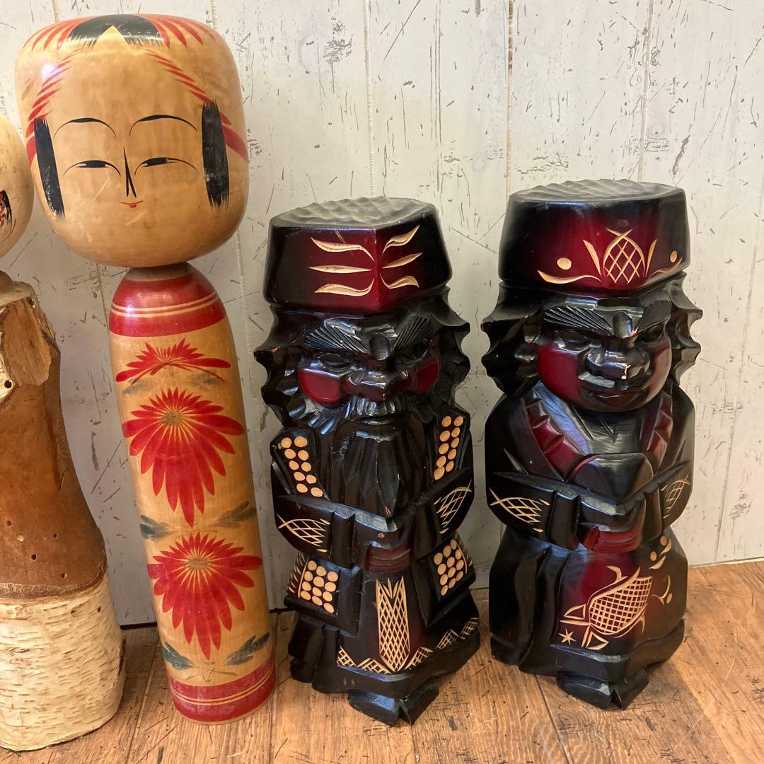 昭和レトロ 木製 こけし 小芥子 24体セット 伝統的なこけし人形セット