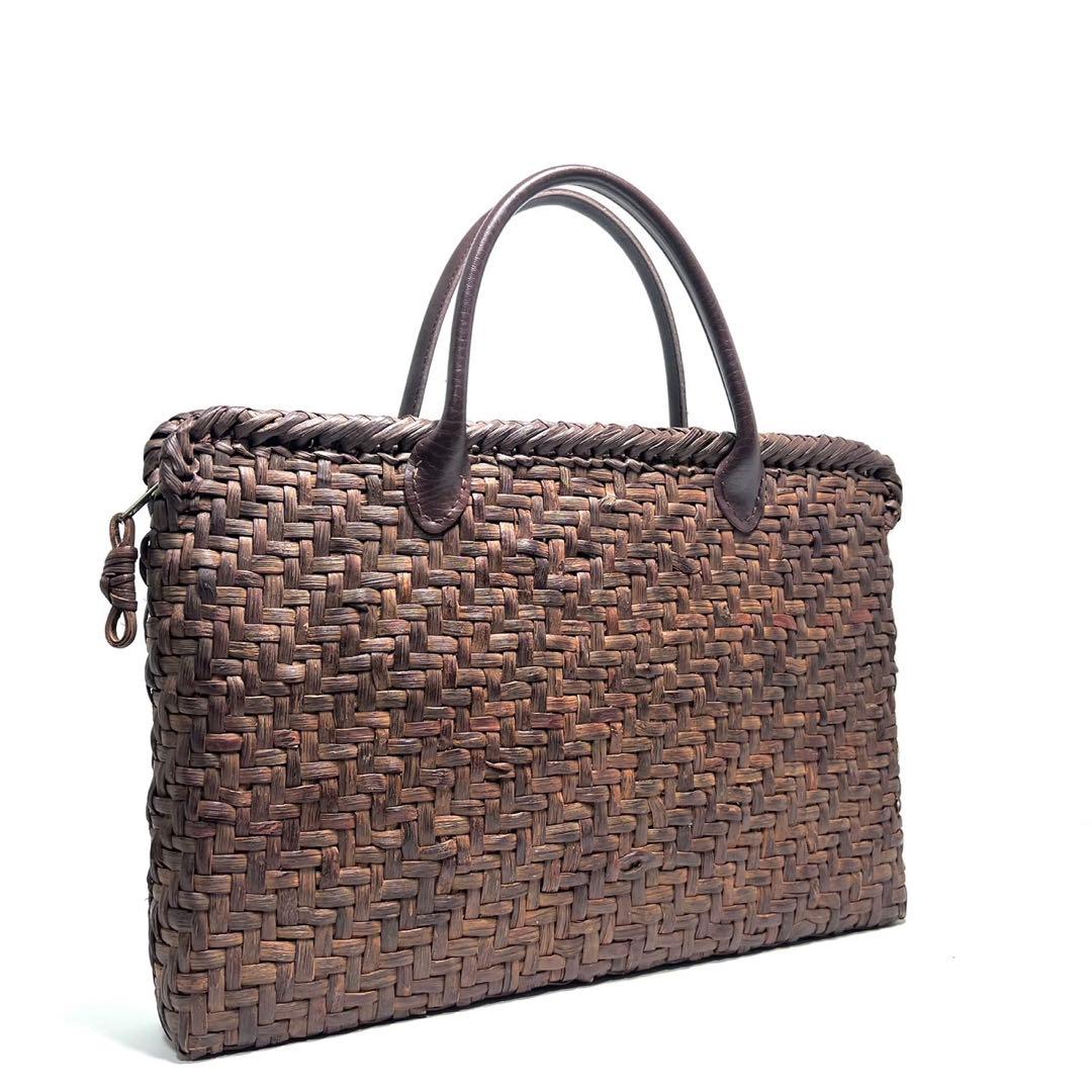 【美品】山葡萄 山ぶどう 網代編み/1番皮/内布有り/かごバッグ ハンドバッグ