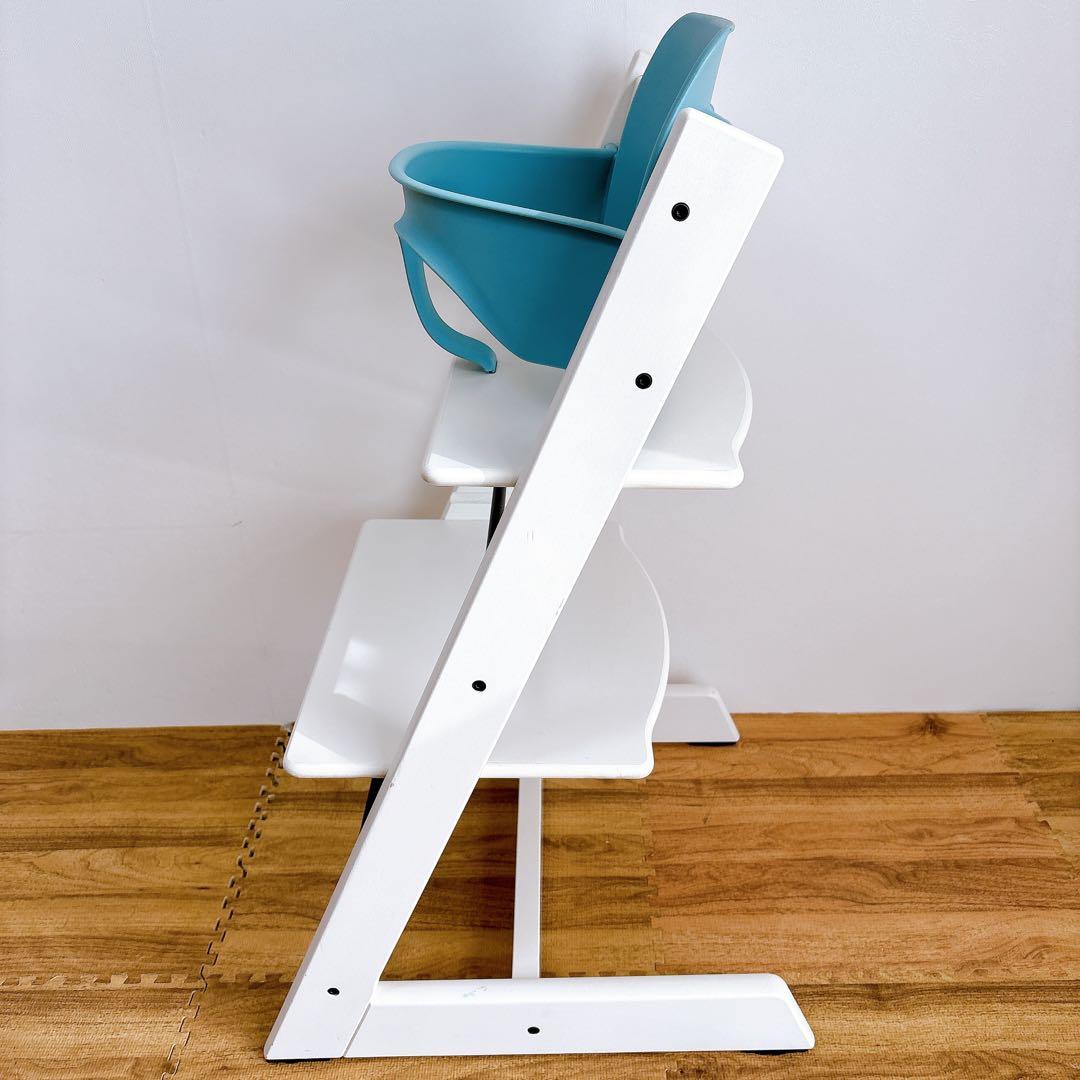 美品 ストッケ　ベビーセット トリップトラップ　ホワイト シリアルナンバー7