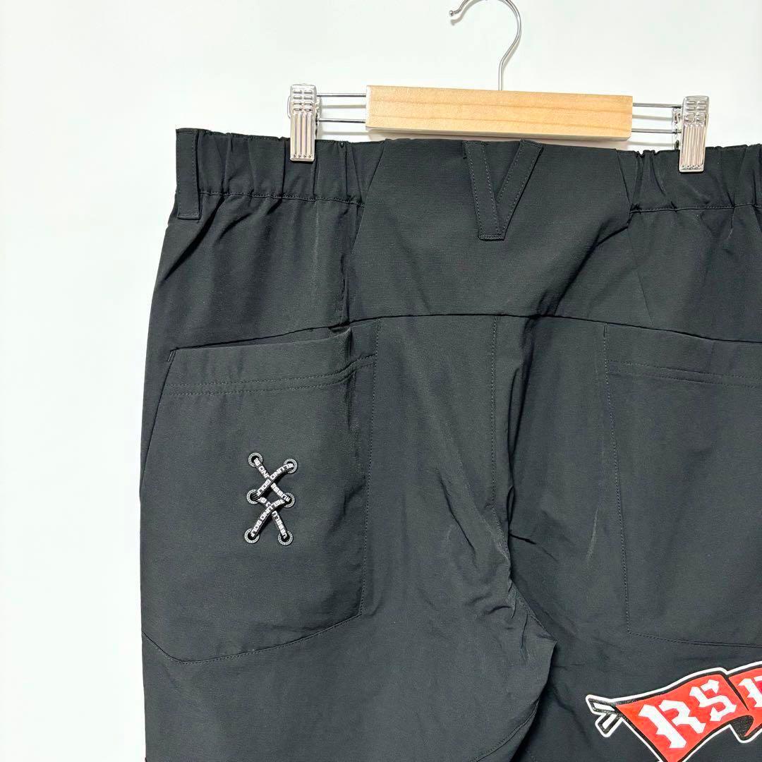 新品 ラッセルノ ゴルフ マルチロゴ ロングパンツ ブラック XL 6