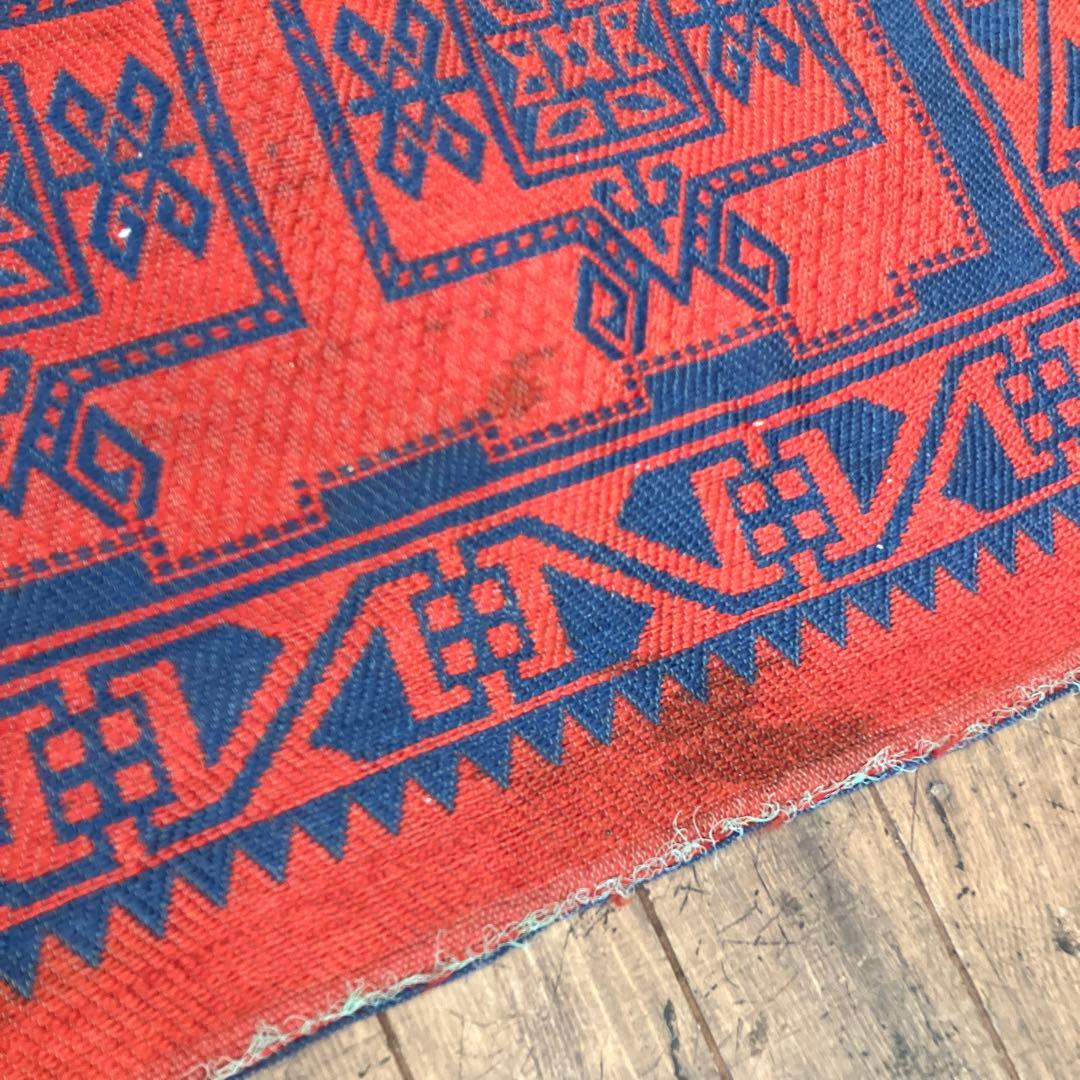 幾何学模様 ラグ トライバル カフカス地方 キリム ビンテージ ヴィンテージ