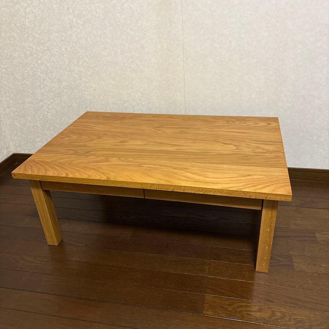 【美品】無印良品 無垢材 ローテーブル オーク材 900mm