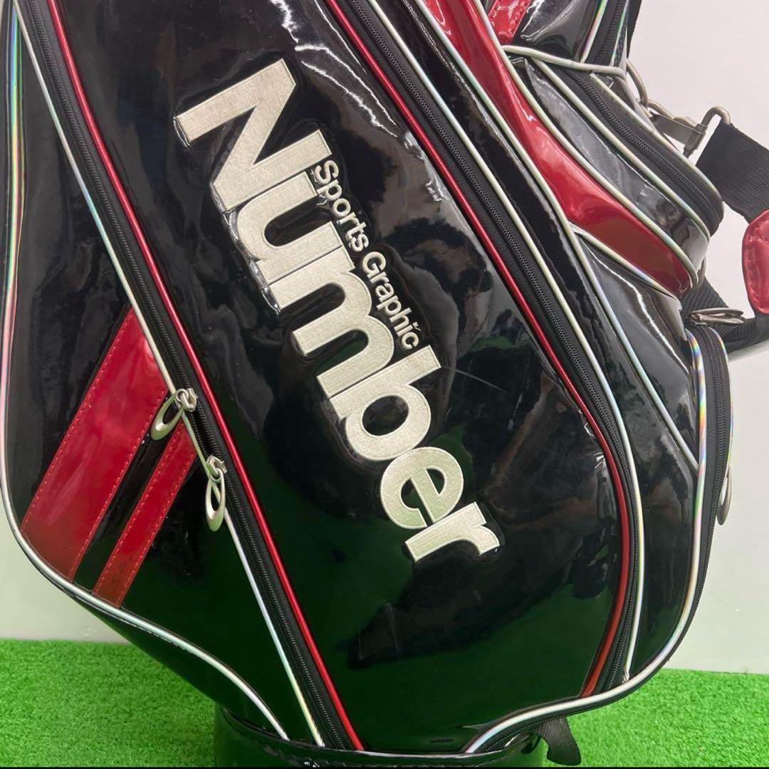 Number Sports Graphic 9インチ　 男性用　ブラック×レッド