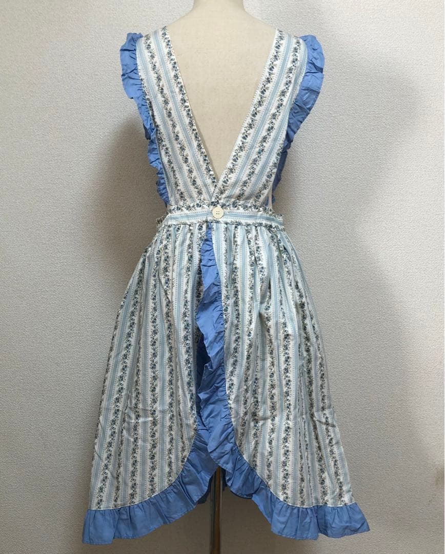 花柄 フリル エプロンドレス ヴィンテージ 日本製