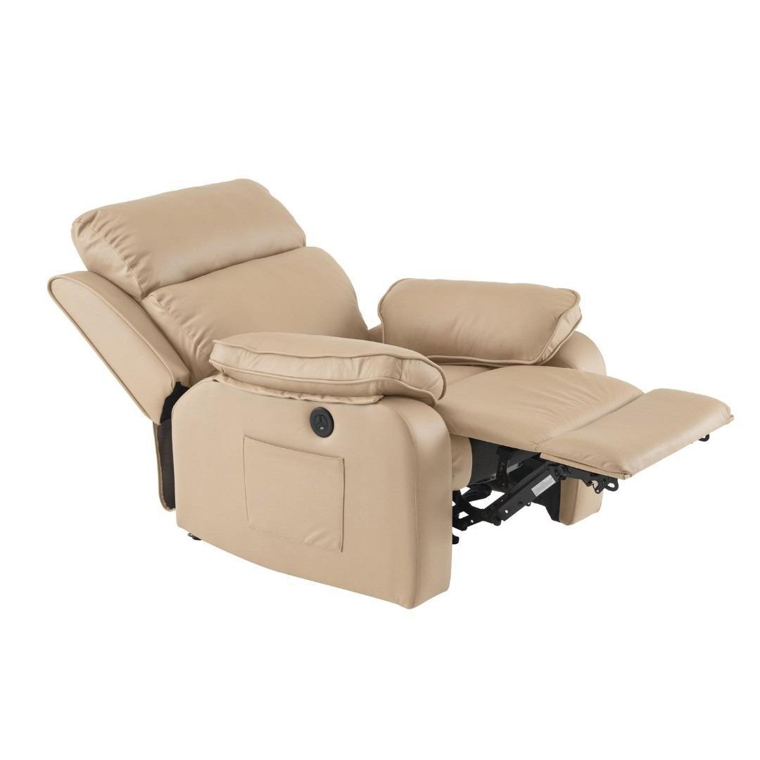 電動リクライニングソファ 1人掛け オットマン一体型 一人暮らし USBポート