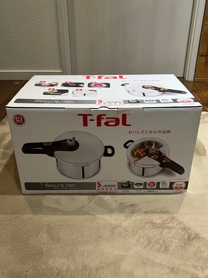 T-fal 片手式圧力鍋 ステンレス製 6Ｌ