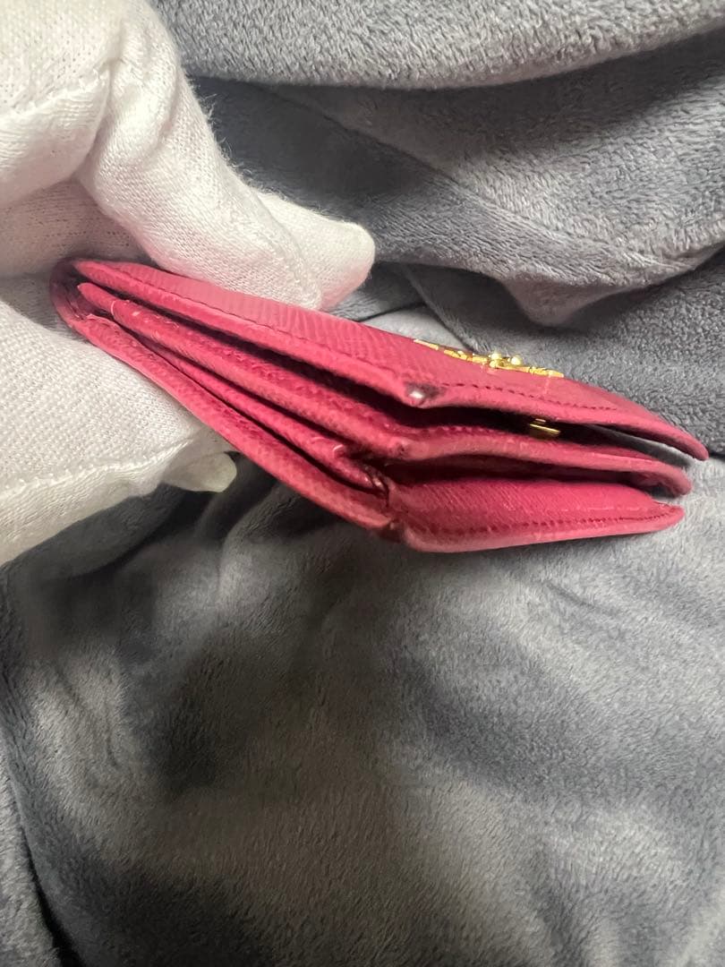 PRADA プラダ　サフィアーノレザー　ピンク　名刺入れ　レディース