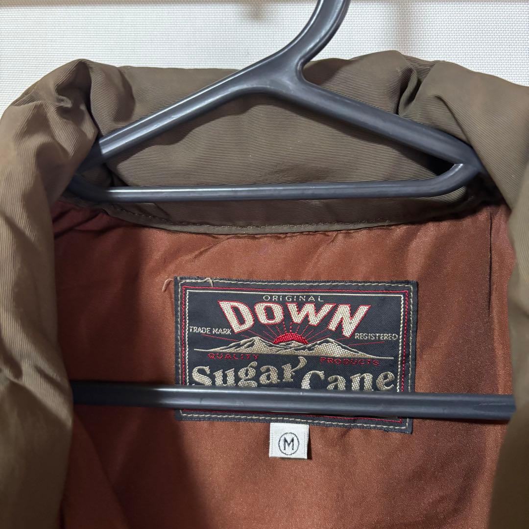 SUGAR CANE レザーダウンベスト Mサイズ ダークブラウン