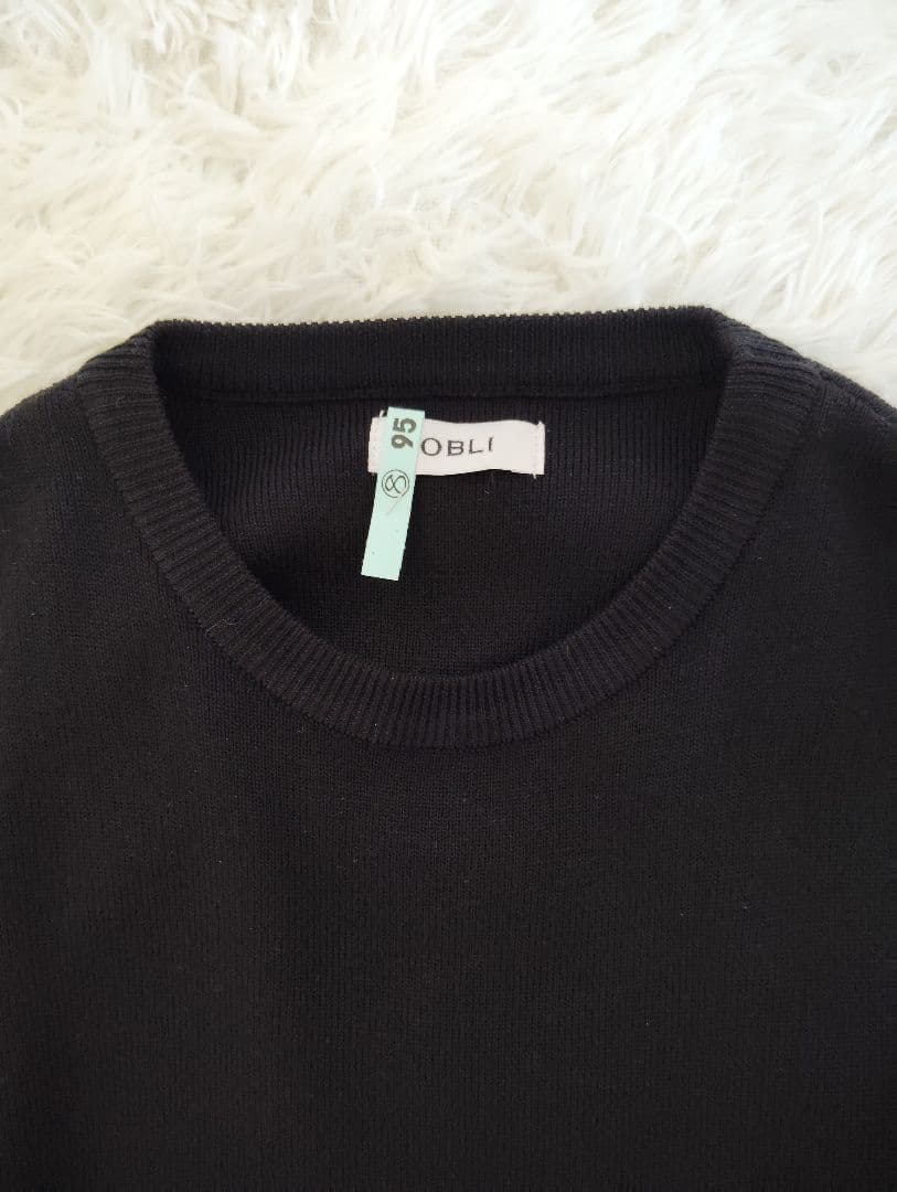 【美品】OBLI　24AW　ニットドッキングワンピース　レッド　完売品