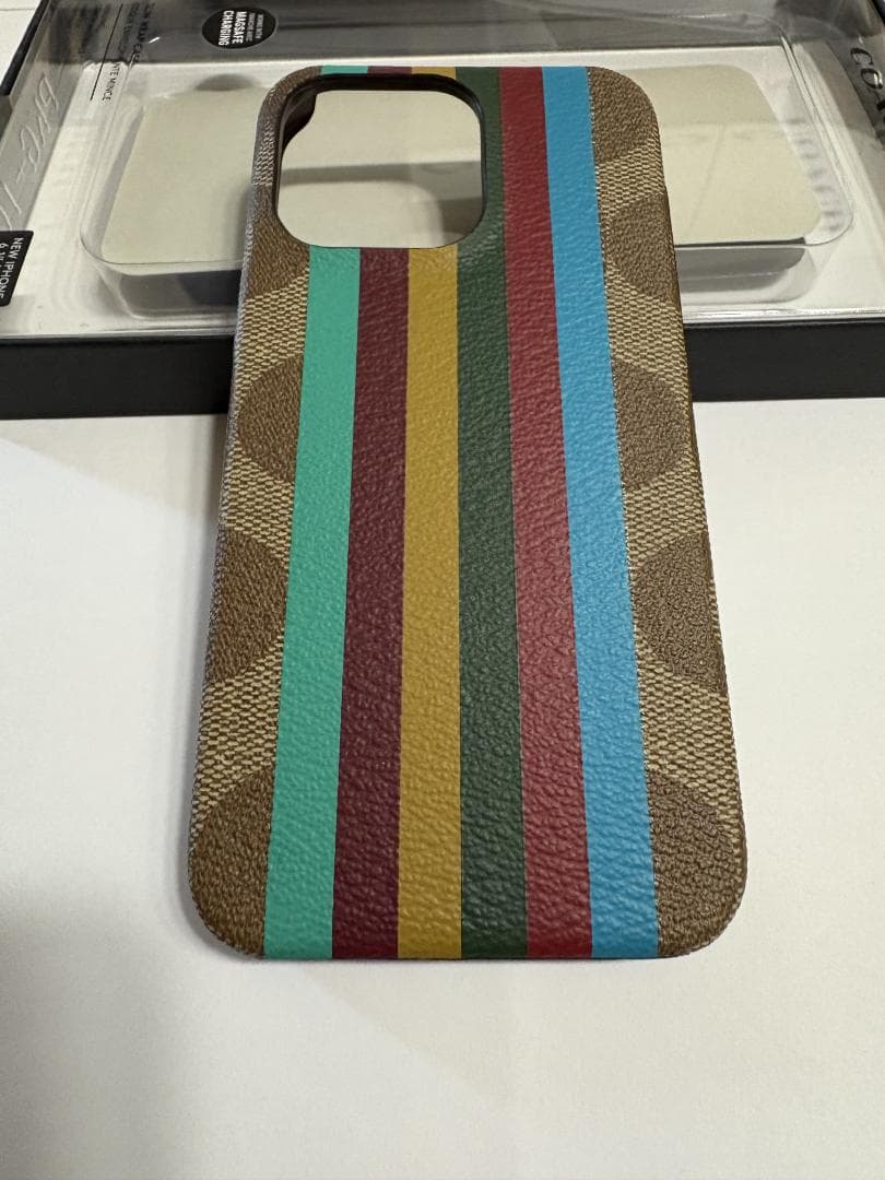 コーチ COACH iPhone13 pro 対応ケース KHAKI MULTI