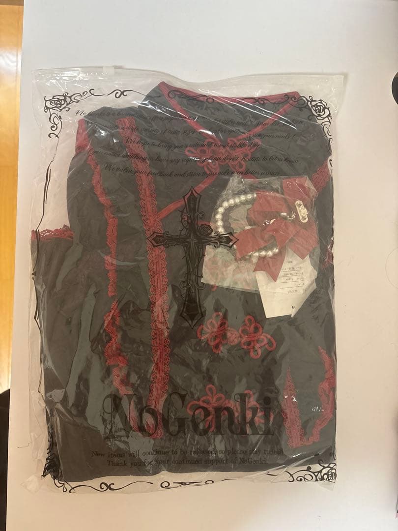 nogenki チャイナ風ワンピースセットアップ　と　団子ヘアピンのセット　L