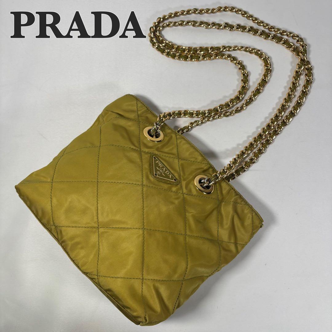プラダ ショルダーバッグ チェーンショルダー 斜め掛け テスートナイロン