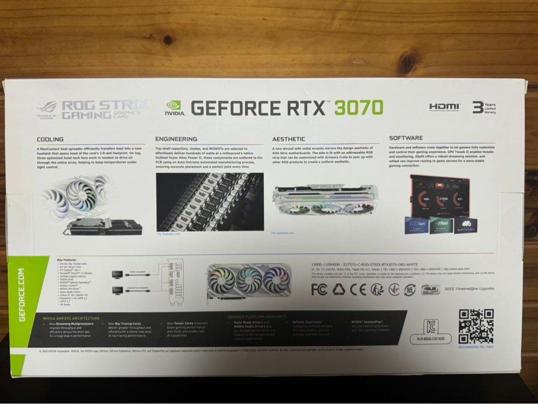 グラフィックボード・グラボ・ビデオカード ASUS ROG STRIX GeForce RTX 3070 8GB