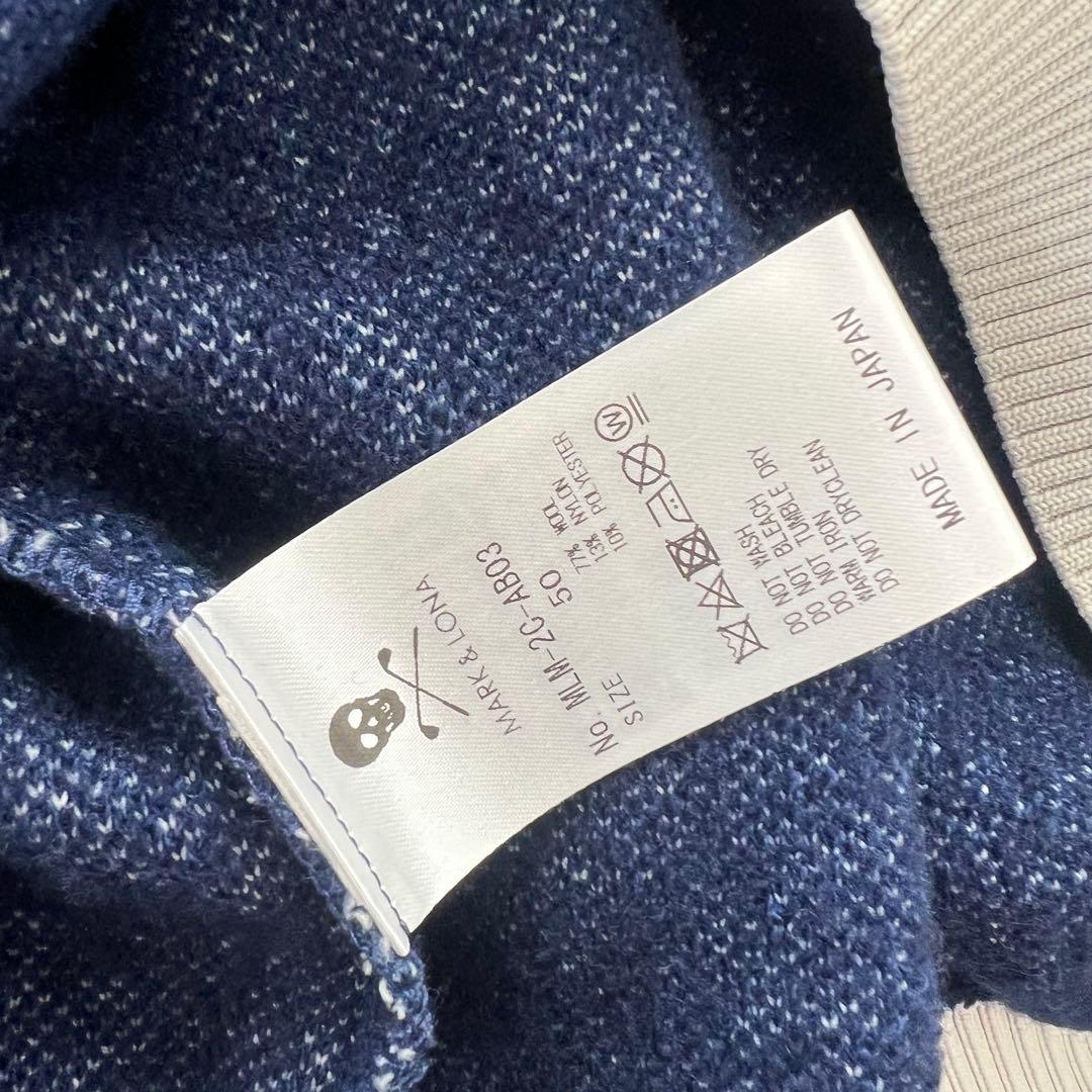 【新品】MARK&LONA マークアンドロナ　メンズ　セーター　ニット　デカロゴ