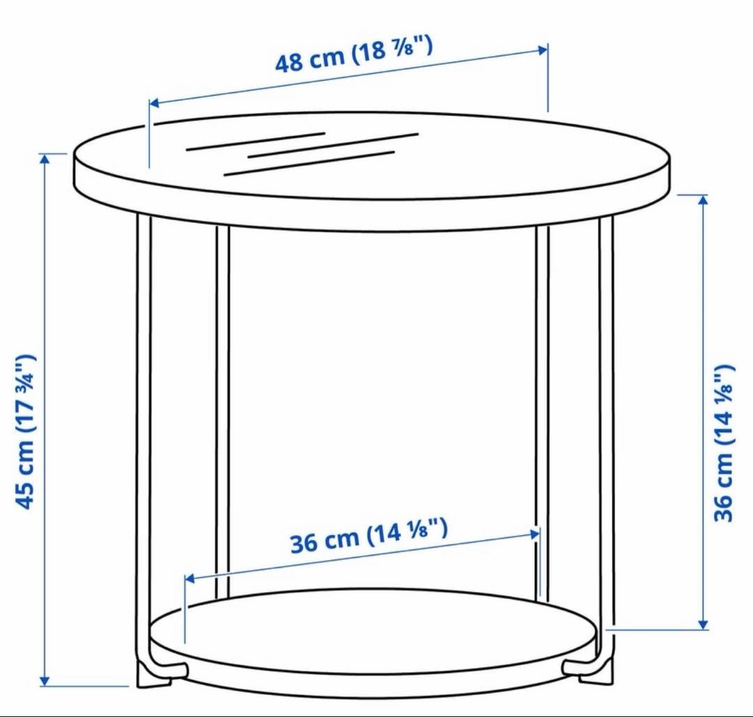 モダンな円形サイドテーブル
