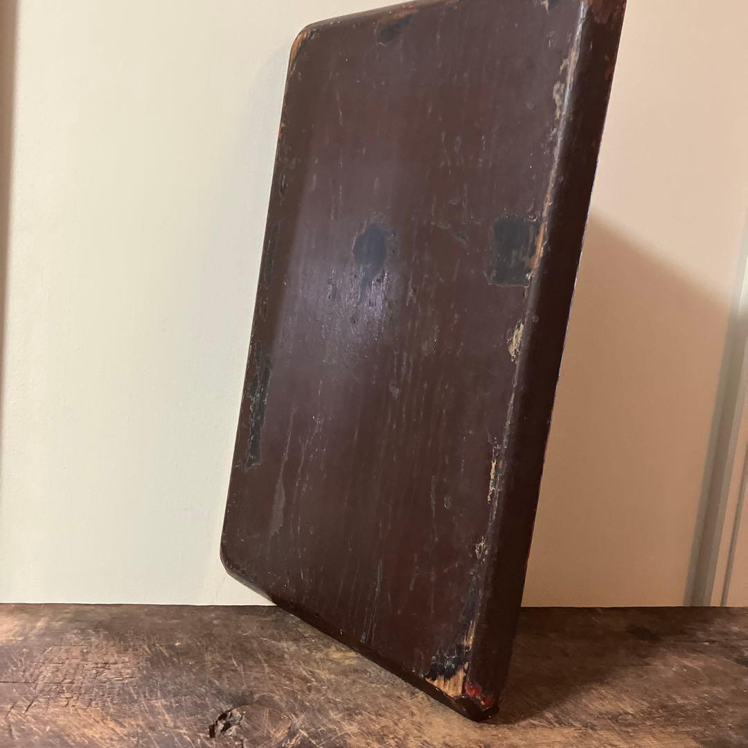 古民芸　盆　朱塗　〜明治時代頃　根来　矢部盆　讃岐盆　根来盆　骨董品.酒器盆.