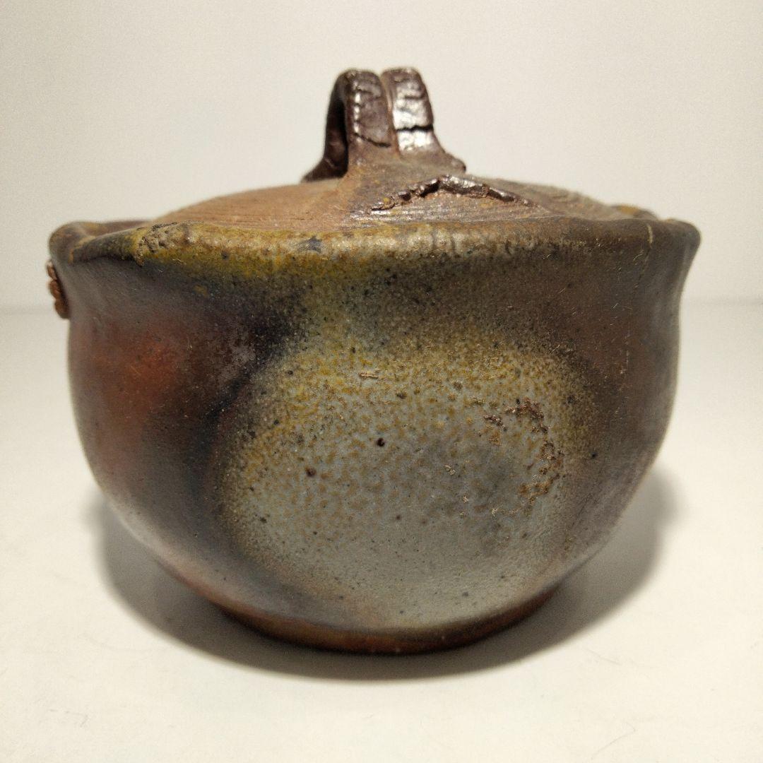 R397-2　備前焼　宝瓶急須　陶印有　D