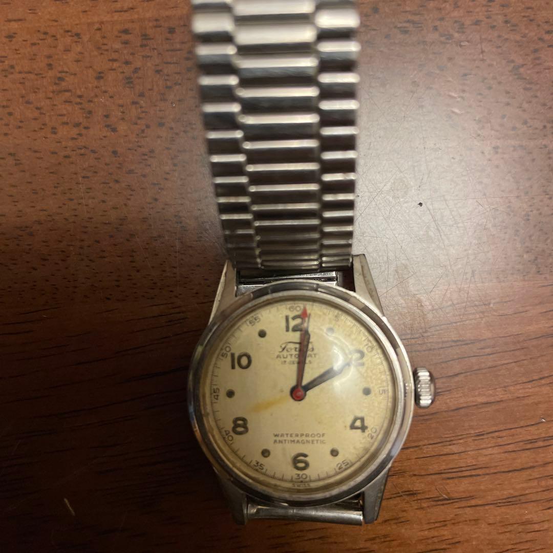 匿名発送【アンテイーク　OH要】Fortis 自動巻き腕時計 シルバー